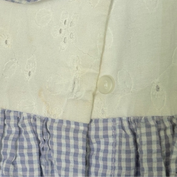 Saynara Blue and White Gingham Dress - Picture 3 of 4